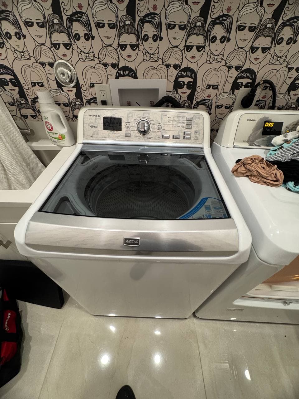 Washer Repair by Same Day Appliance Fix — Palm Beach County FL | Call $<span className="tabular">{BUSINESS.phone}</span> Maytag top-load washer repair — lid switch and motor coupling replacement completed same-day